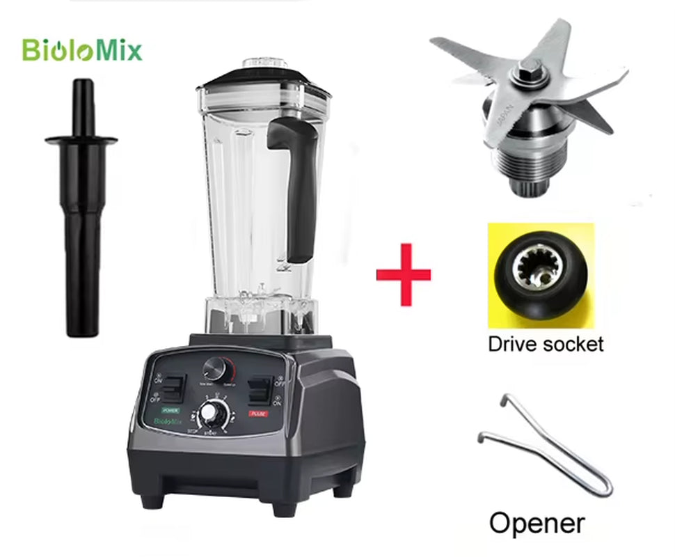 3HP 2200W Heavy Duty Grade Timer Blender Mixer Juicer Fruit Food Processor Ice Smoothies BPA Free 2L Jar