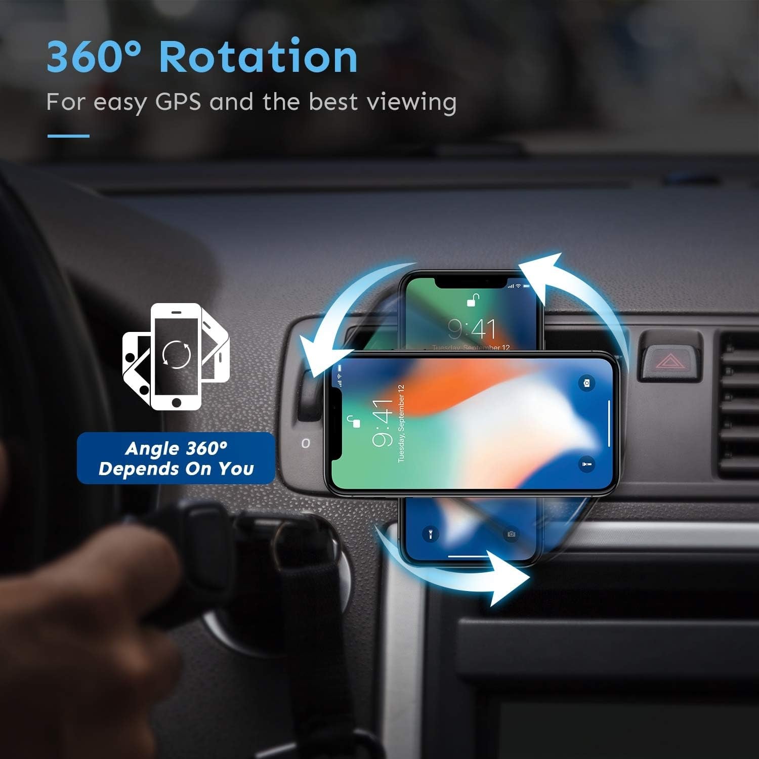 Magnetic Car Phone Mount, Cell Phone Holder for Car, Universal Magnetic Phone Car Mount for Most Smart Phone
