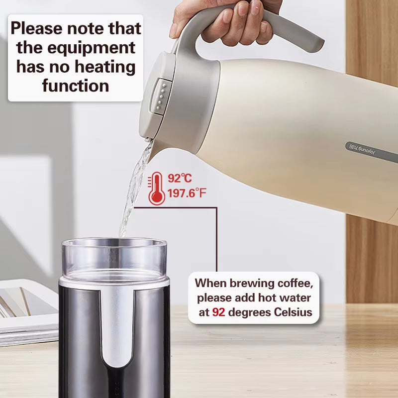 Portable Coffee Maker Electric Capsule Grind-And-Brew Coffee Maker Suitable for Ground Coffee and K-Cup Large Coffee Pods
